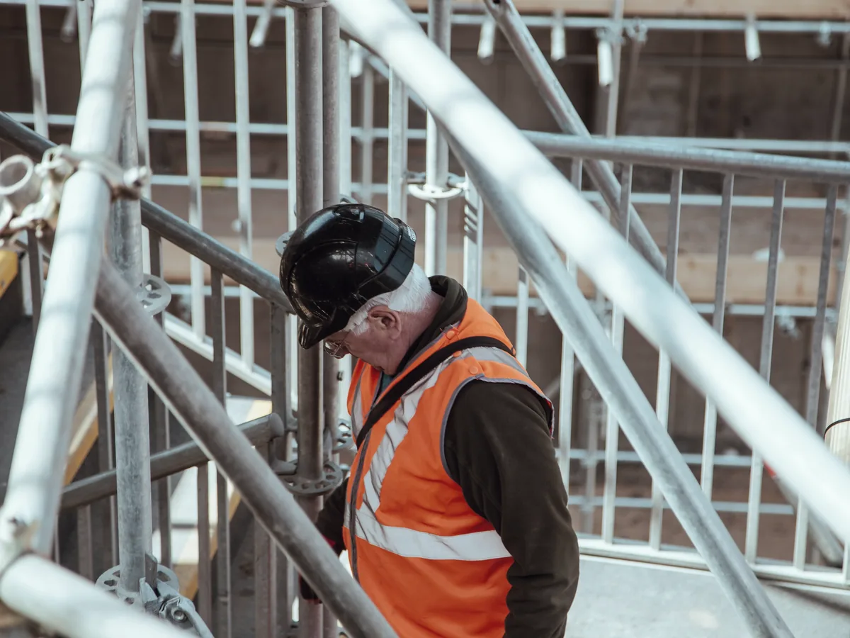 Scaffolding team carrying out work on a construction project